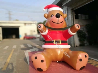 상업적인 쇼를 위한 팽창식 크리스마스 훈장 곰 Catoon를 인쇄하는 주문을 받아서 만들어진 PVC