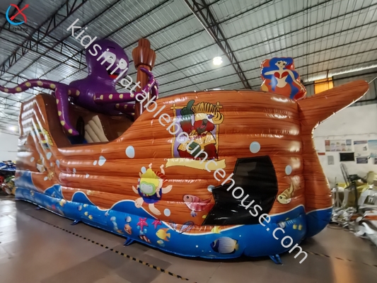 맞춤형 PVC 부풀이 옥토푸스 해적 배 부풀이 장애물 코스